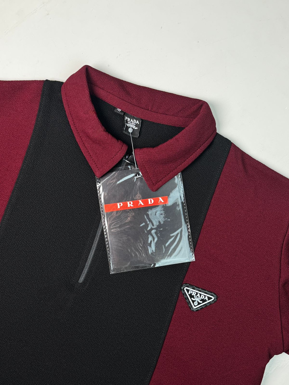 Colorblock Zip-Neck Polo