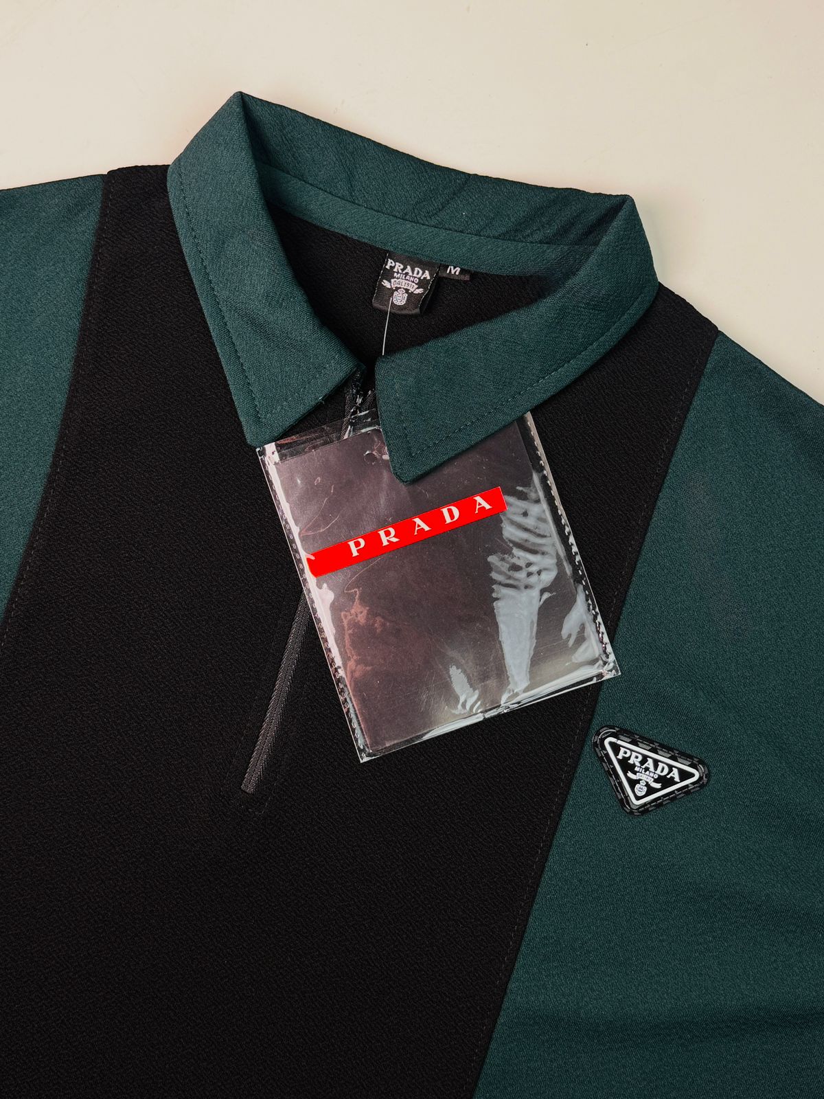 Colorblock Zip-Neck Polo